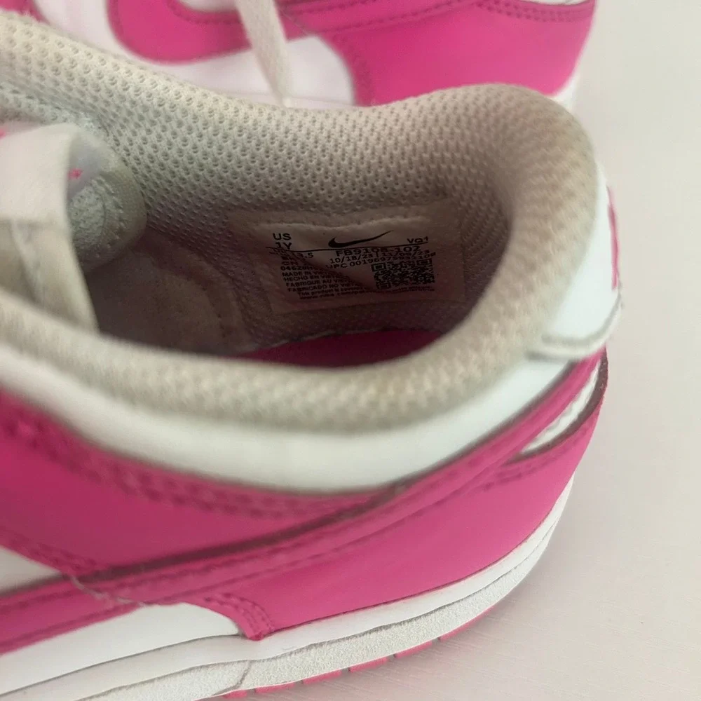 Nike Dunk Low Pink White Kids Girls Shoes Sneakers 1Y